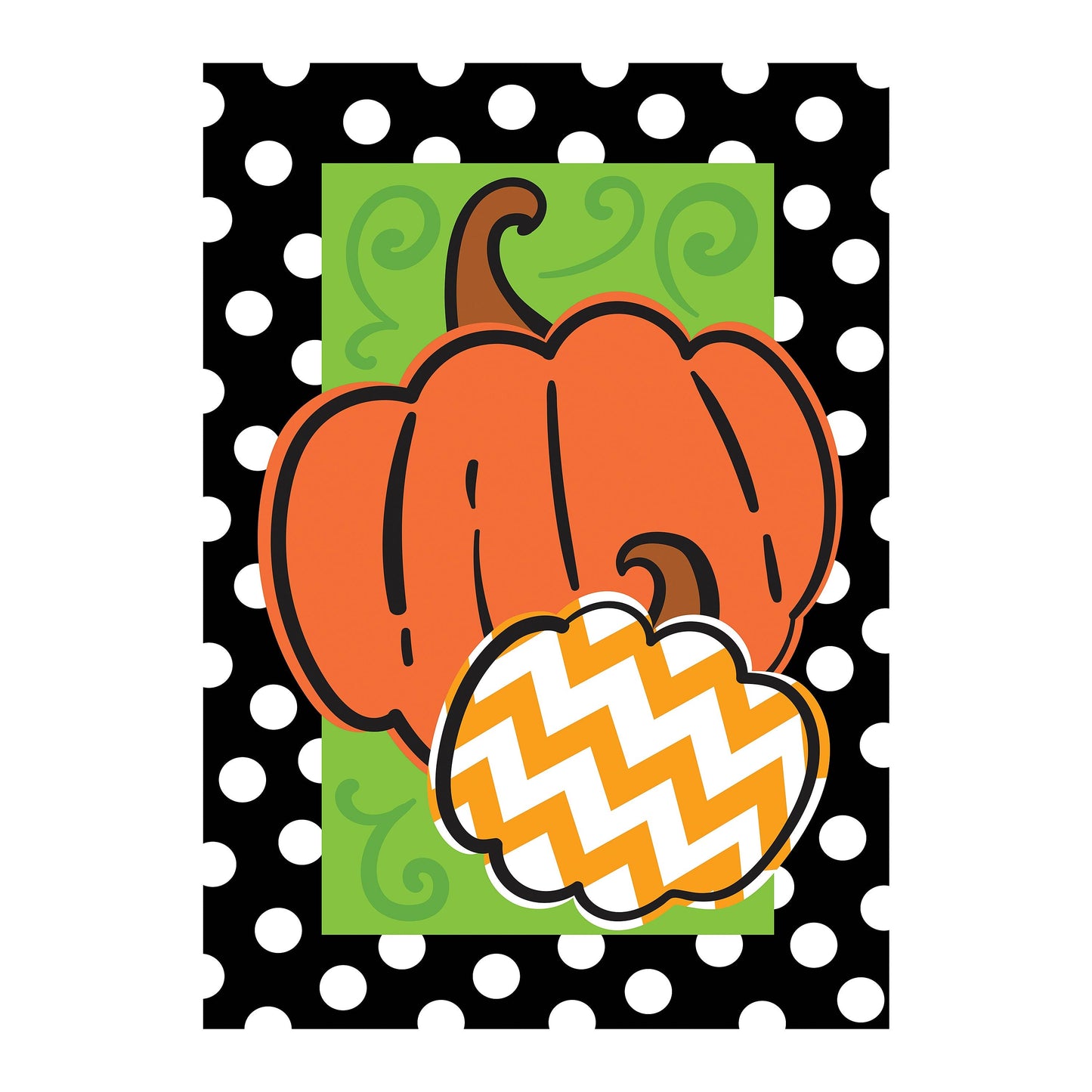 Sassy Pumpkins Burlap House Flag