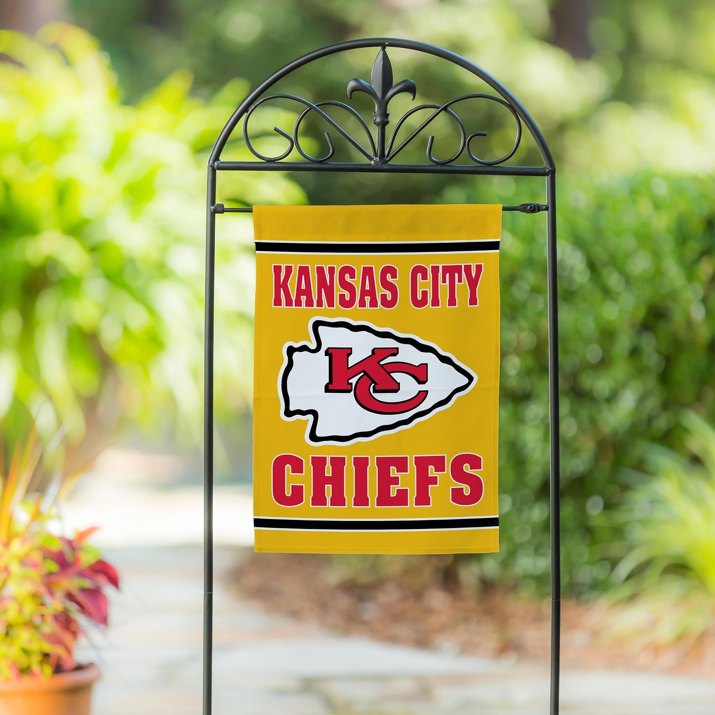 Kansas City Chiefs Embossed Suede Garden Flag