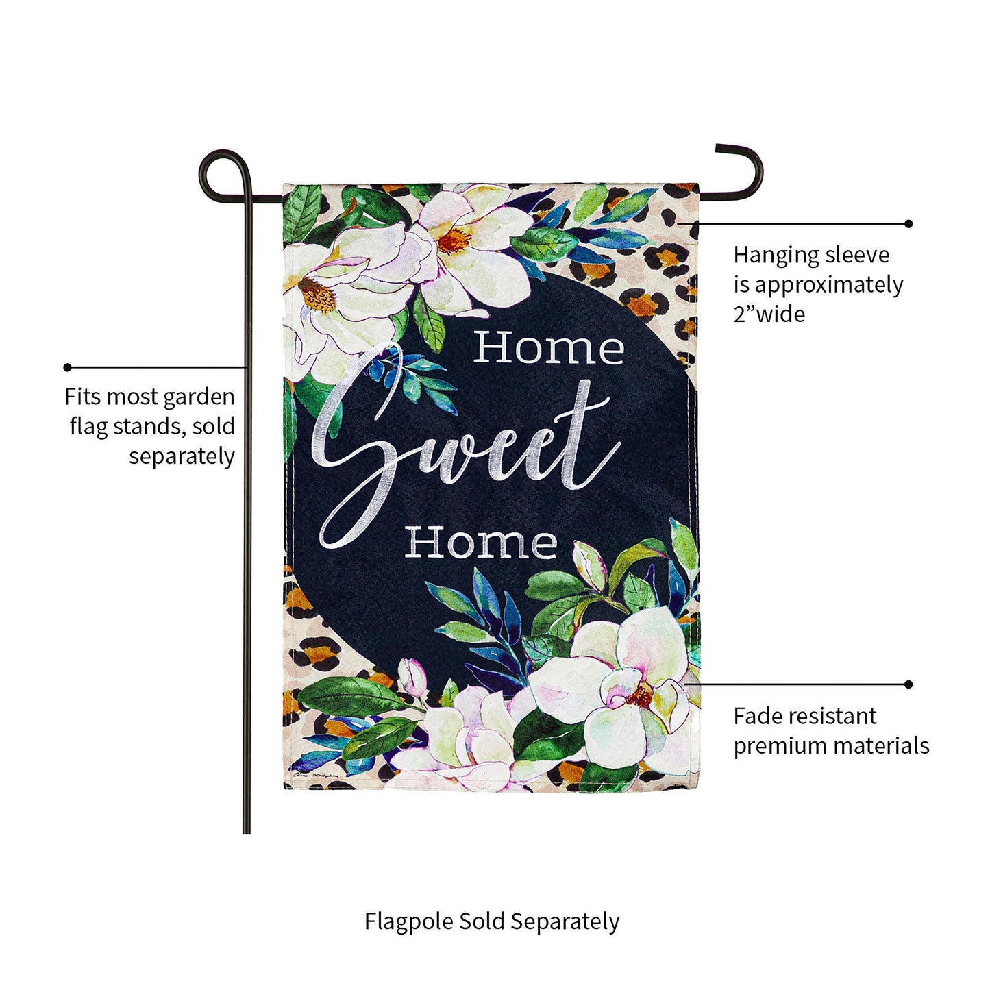 Magnolia Bloom Garden Linen Flag