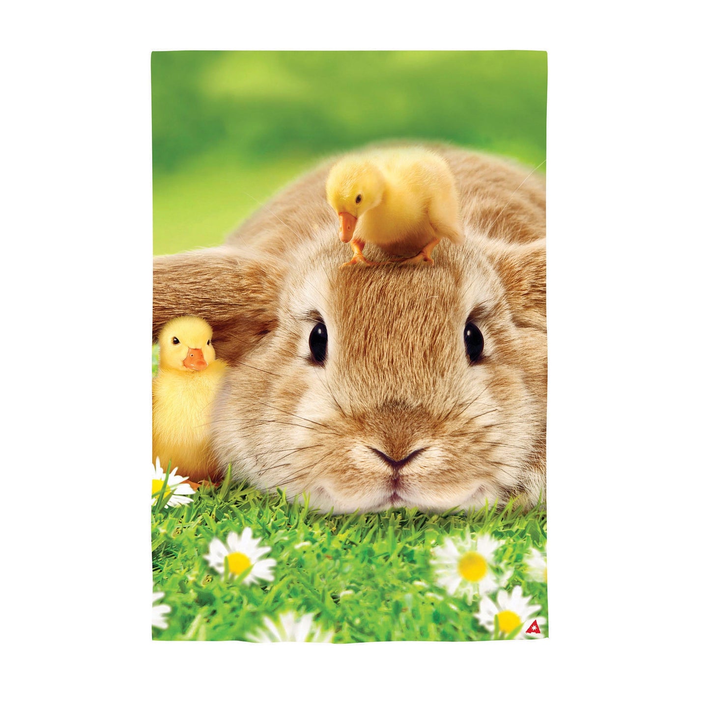 Bunny and Duckling Lustre House Flag