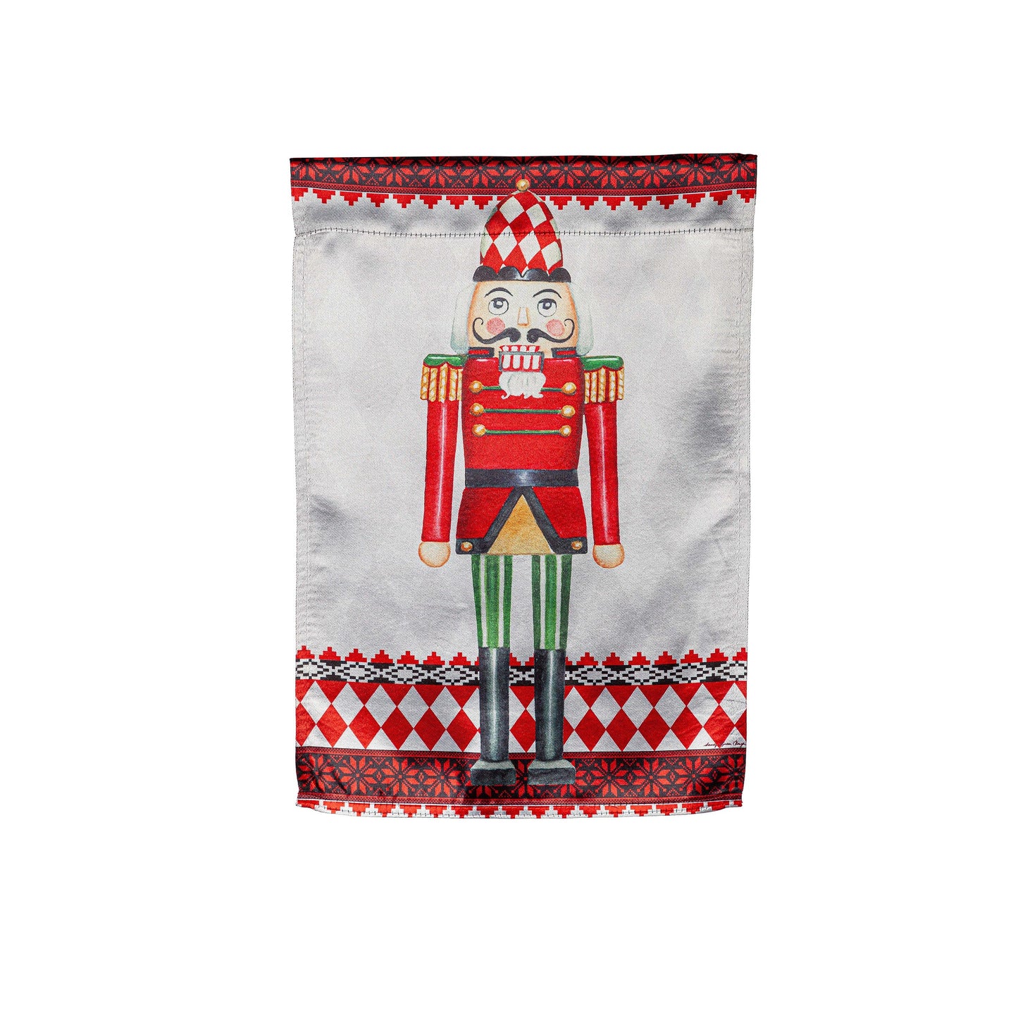 Christmas Nutcracker Lustre Garden Flag