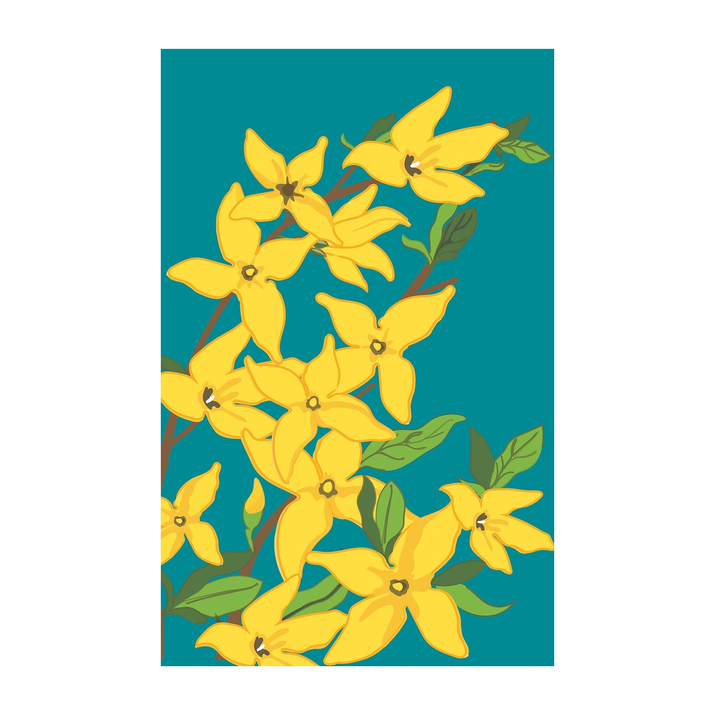 Forsythia Basic Applique House Flag