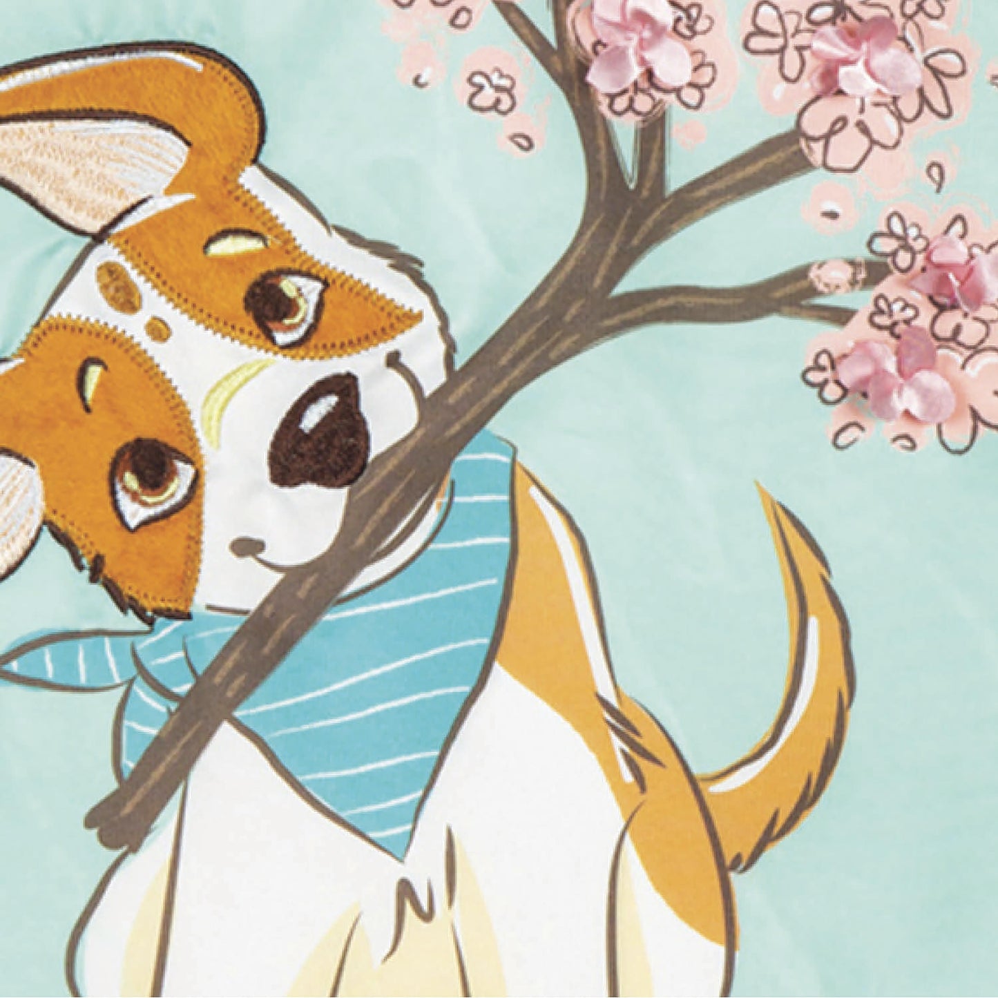 Welcome Pup Applique Garden Flag
