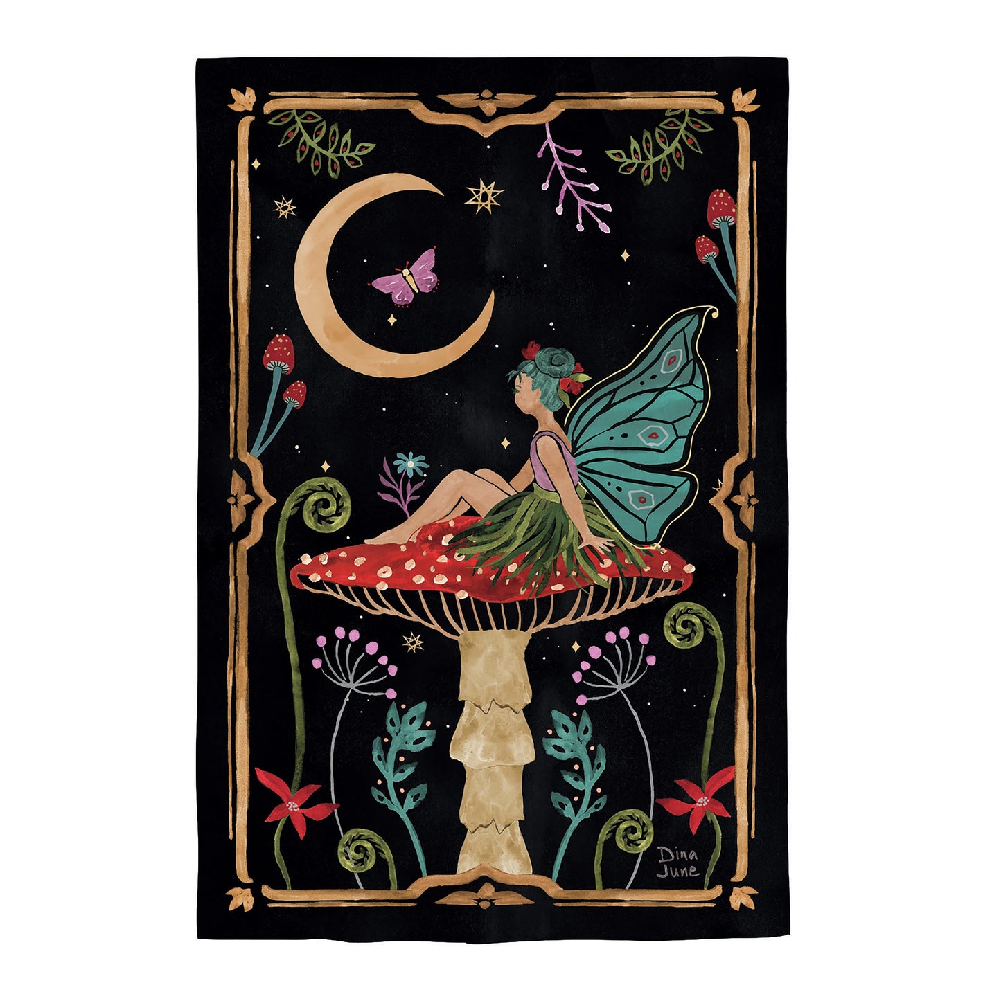 Fairy Wonderland Reversible Lustre House Flag