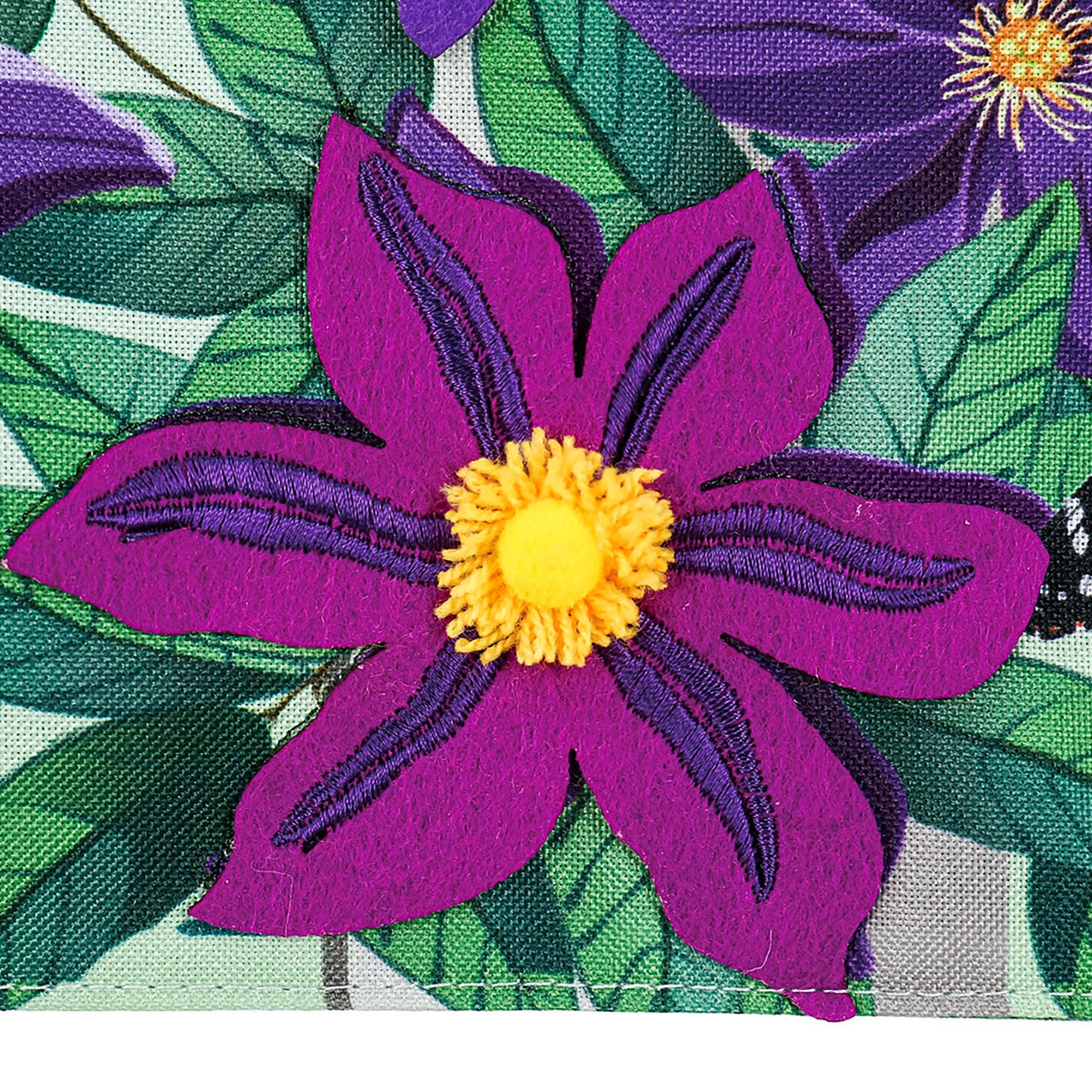 Home Clematis Mailbox Garden Linen Flag