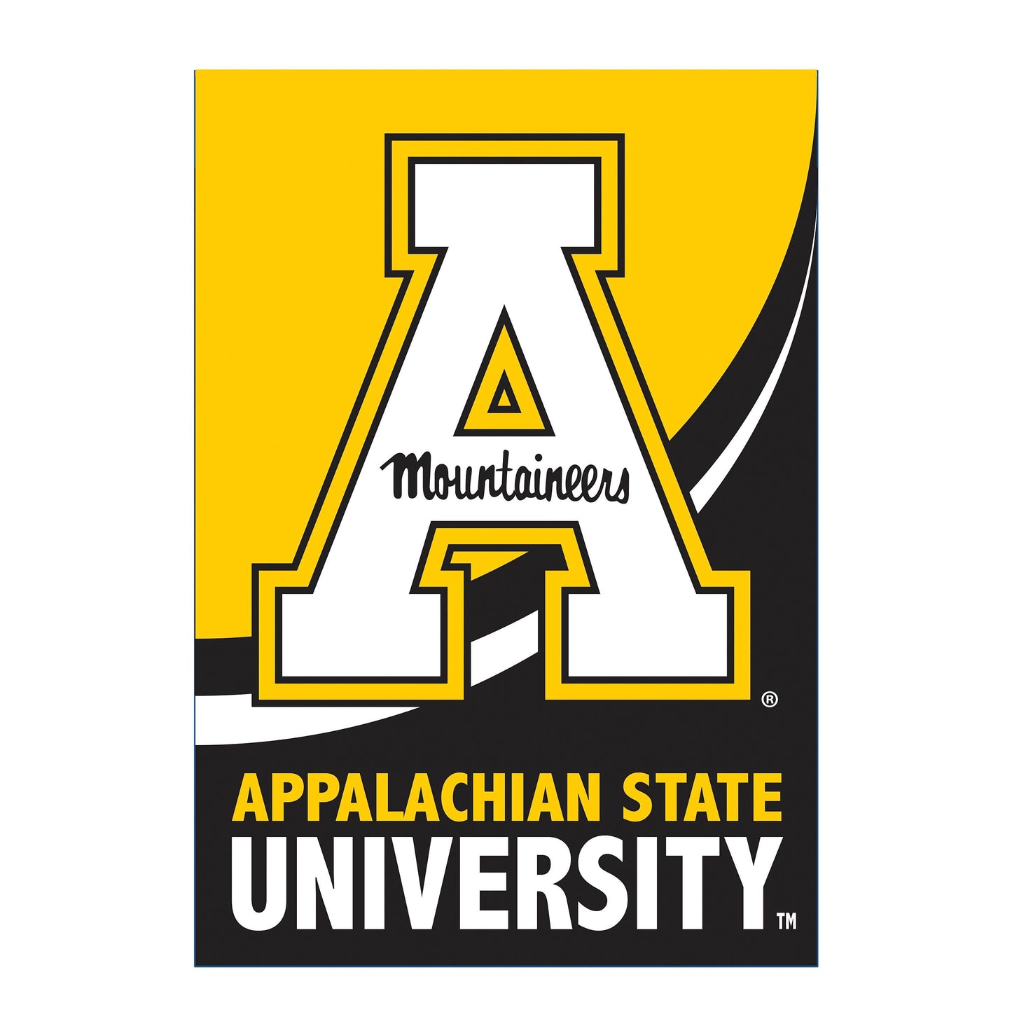 Appalachian State University Burlap Flag House Size
