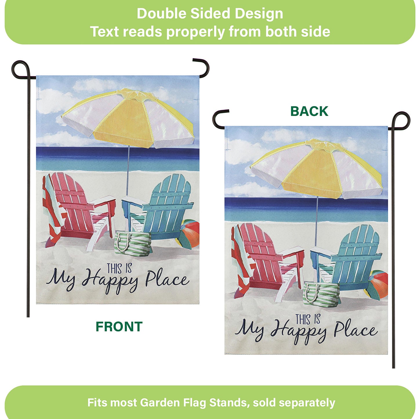 Colorful Chairs Garden Linen Flag