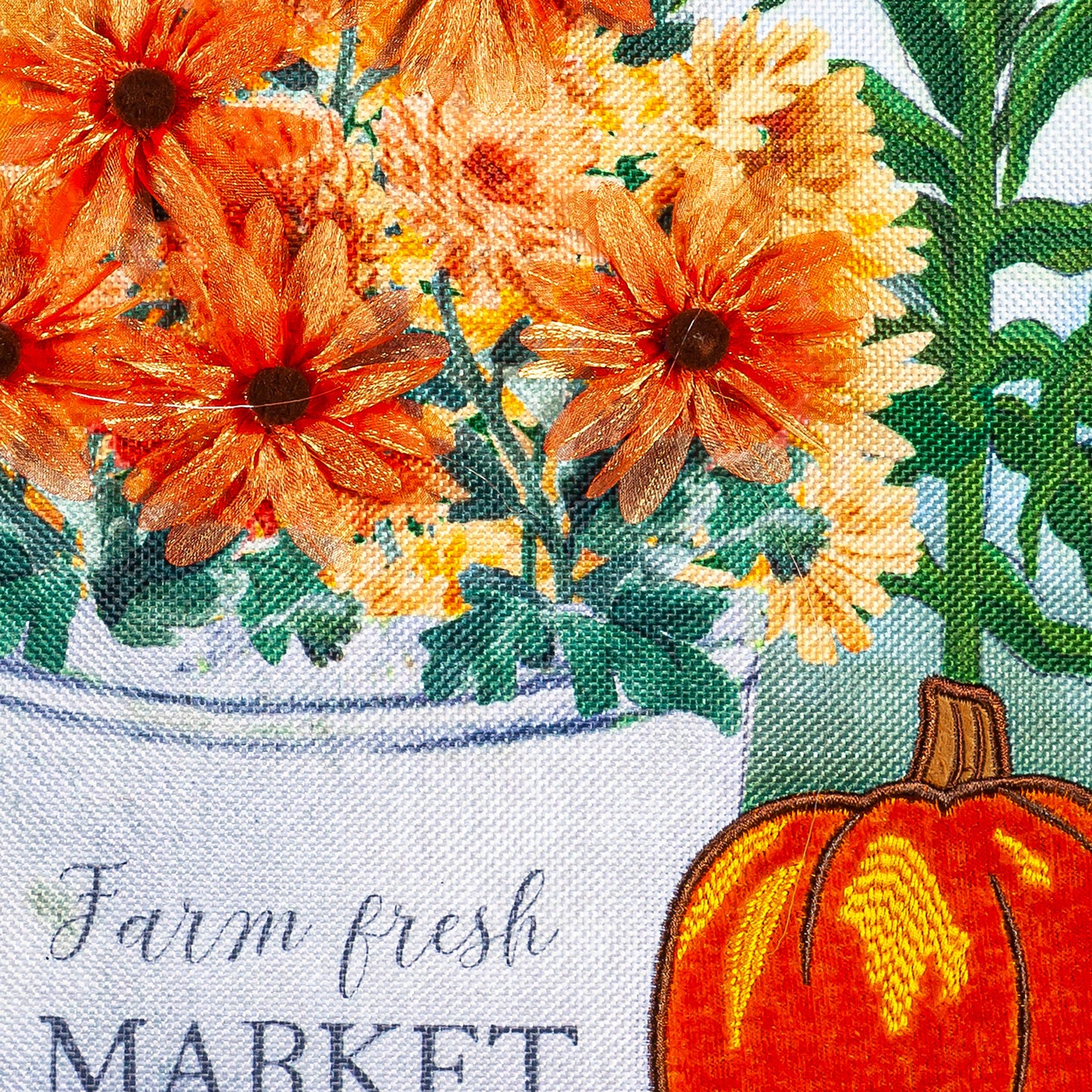Farm Fresh Market Garden Burlap Flag
