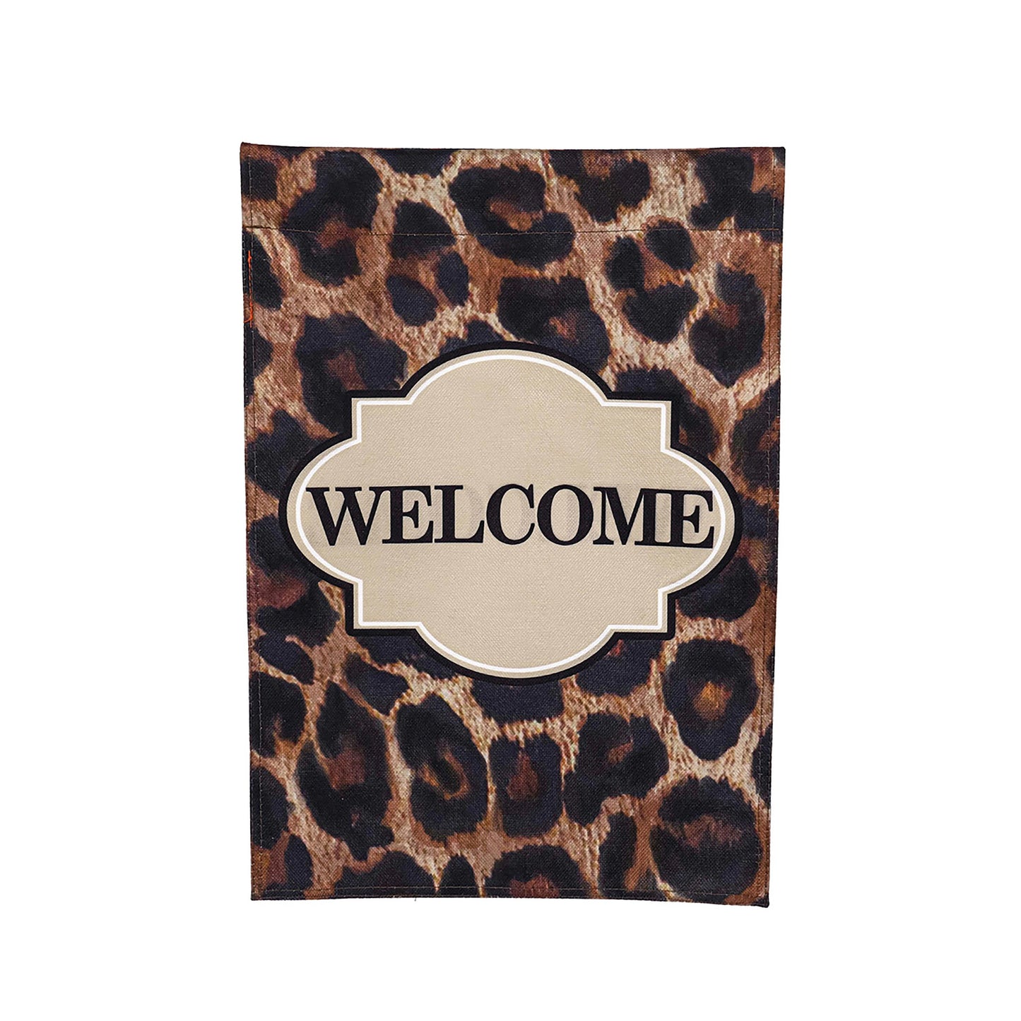 Suede Garden Flag,Animal Print Welcome