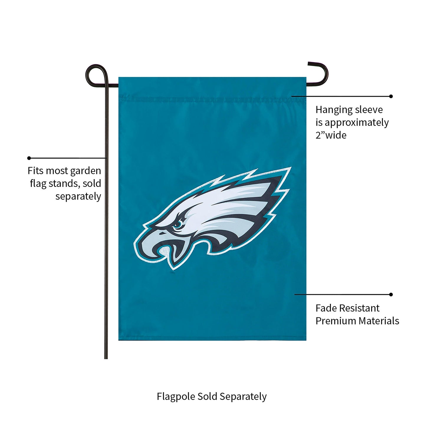 Philadelphia Eagles Applique Garden Flag