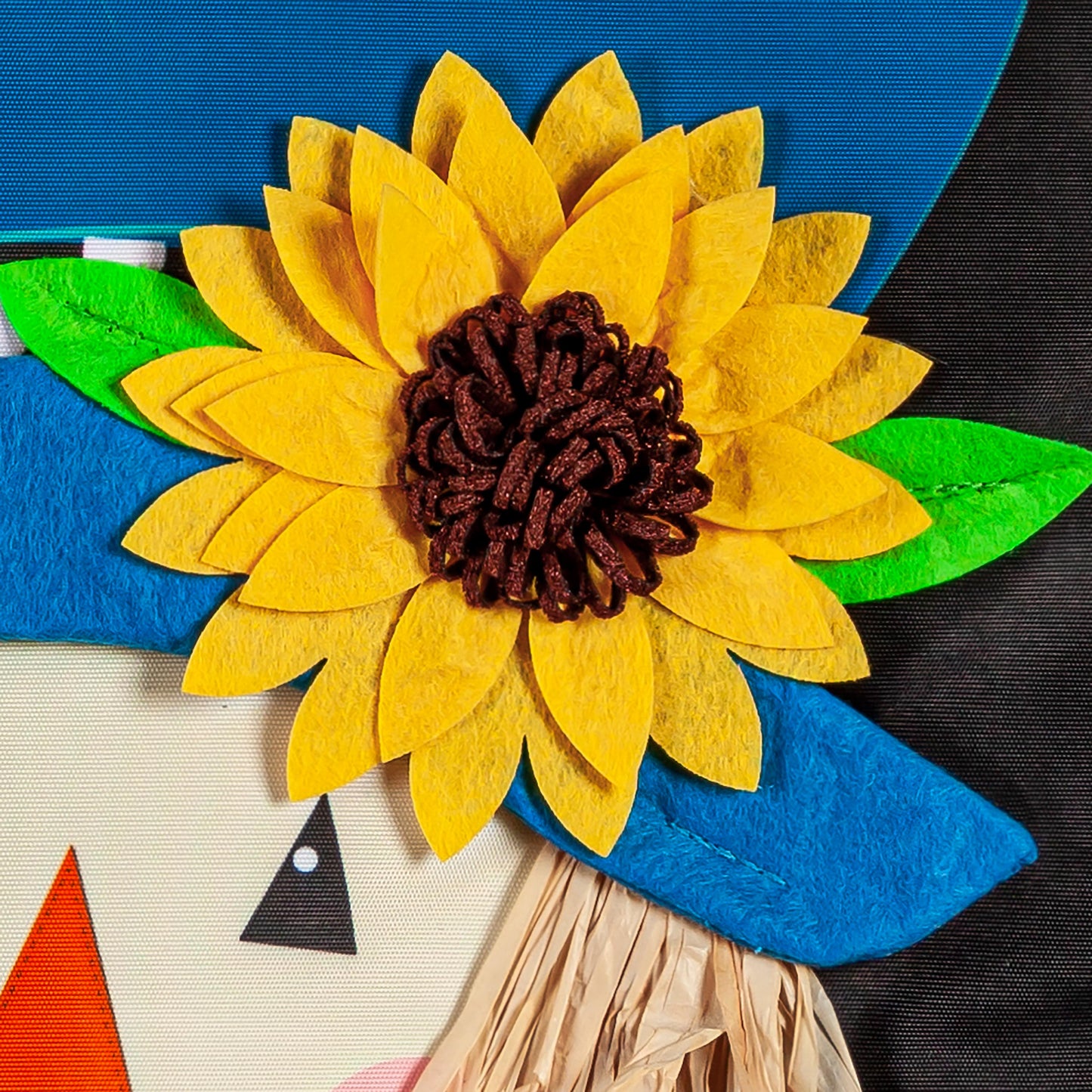 Scarecrow Friend Applique Garden Flag