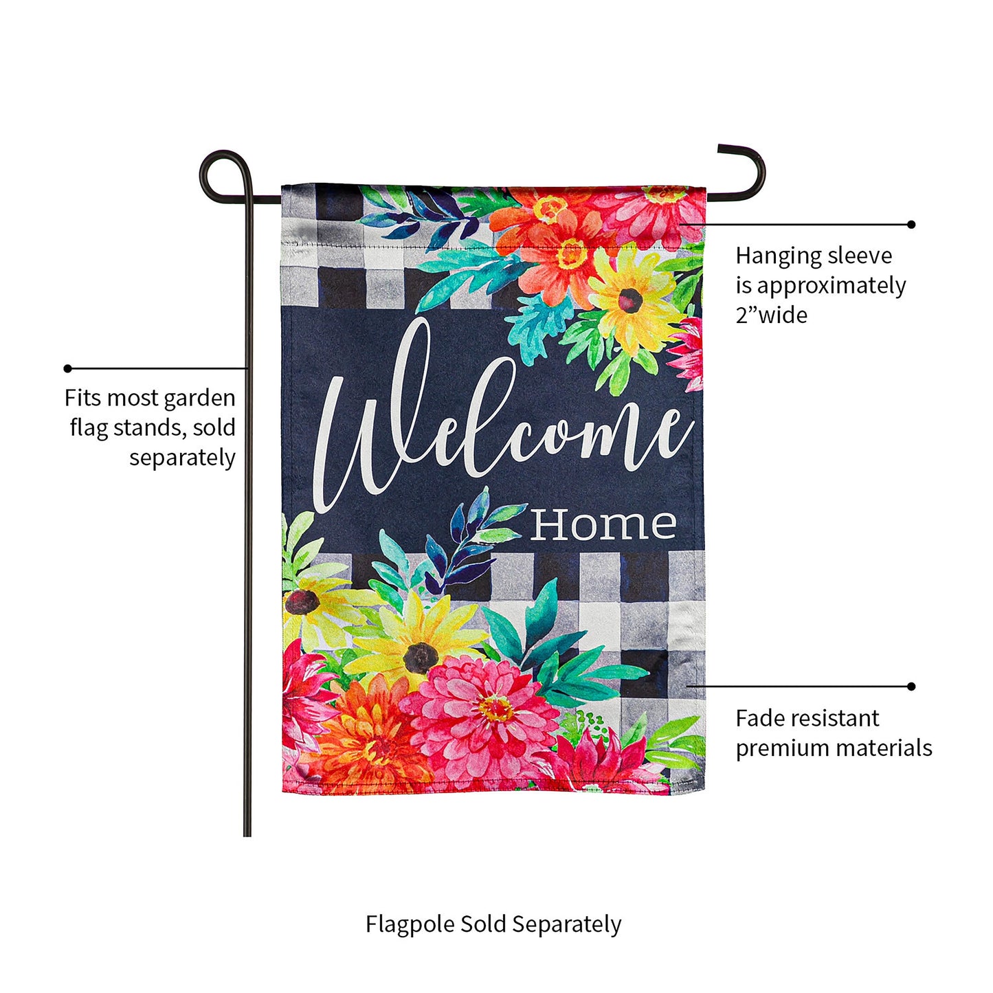 Summer Bloom Garden Lustre Flag