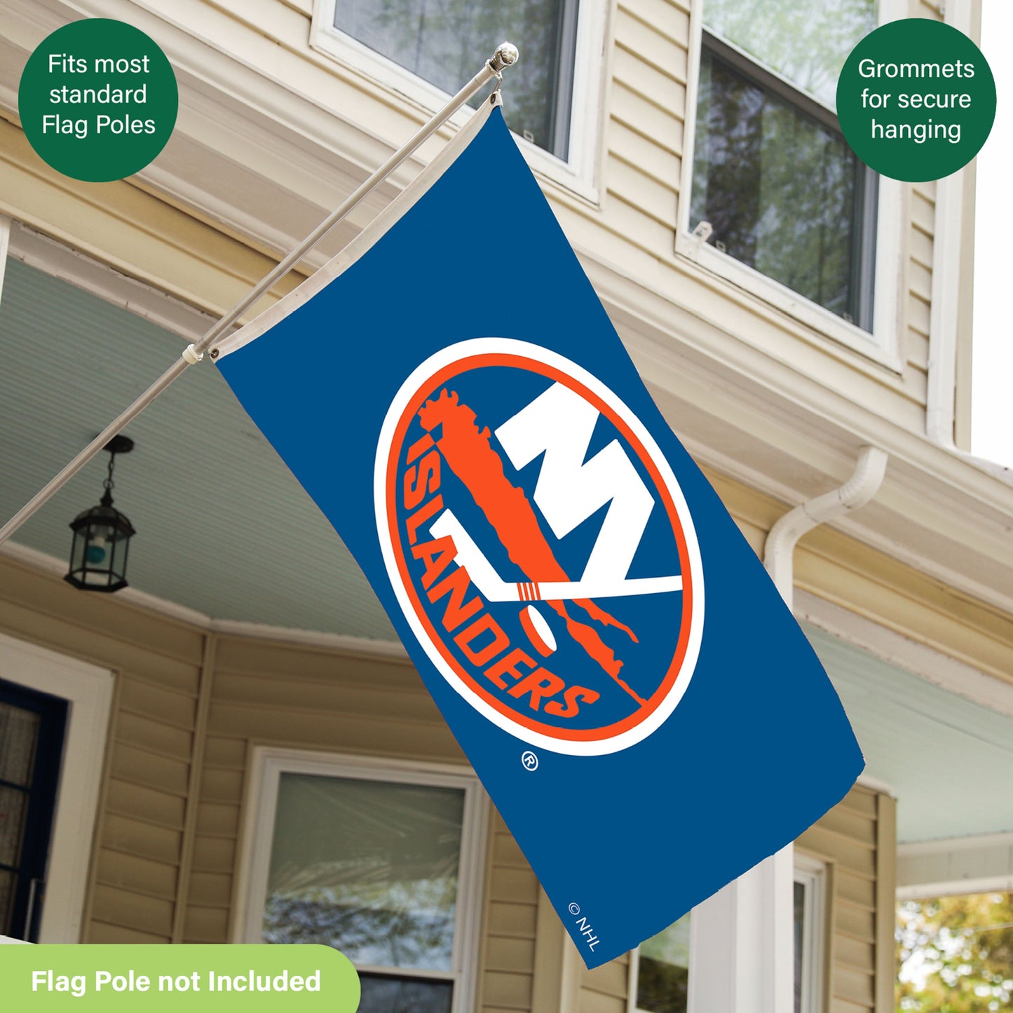 New York Islanders Single Sided Flag w/ 2 Grommets, 3'x5'