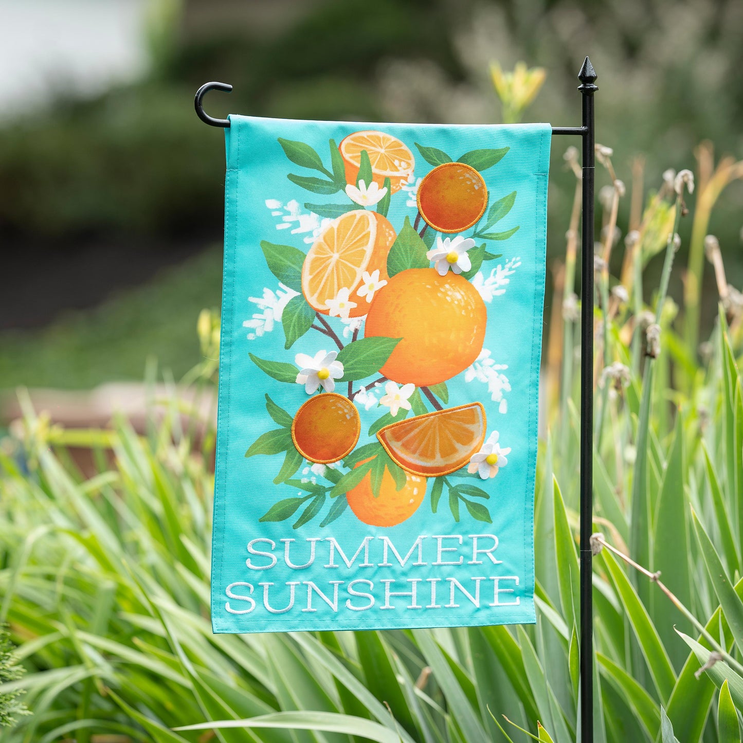 Summer Sunshine Linen Garden Flag