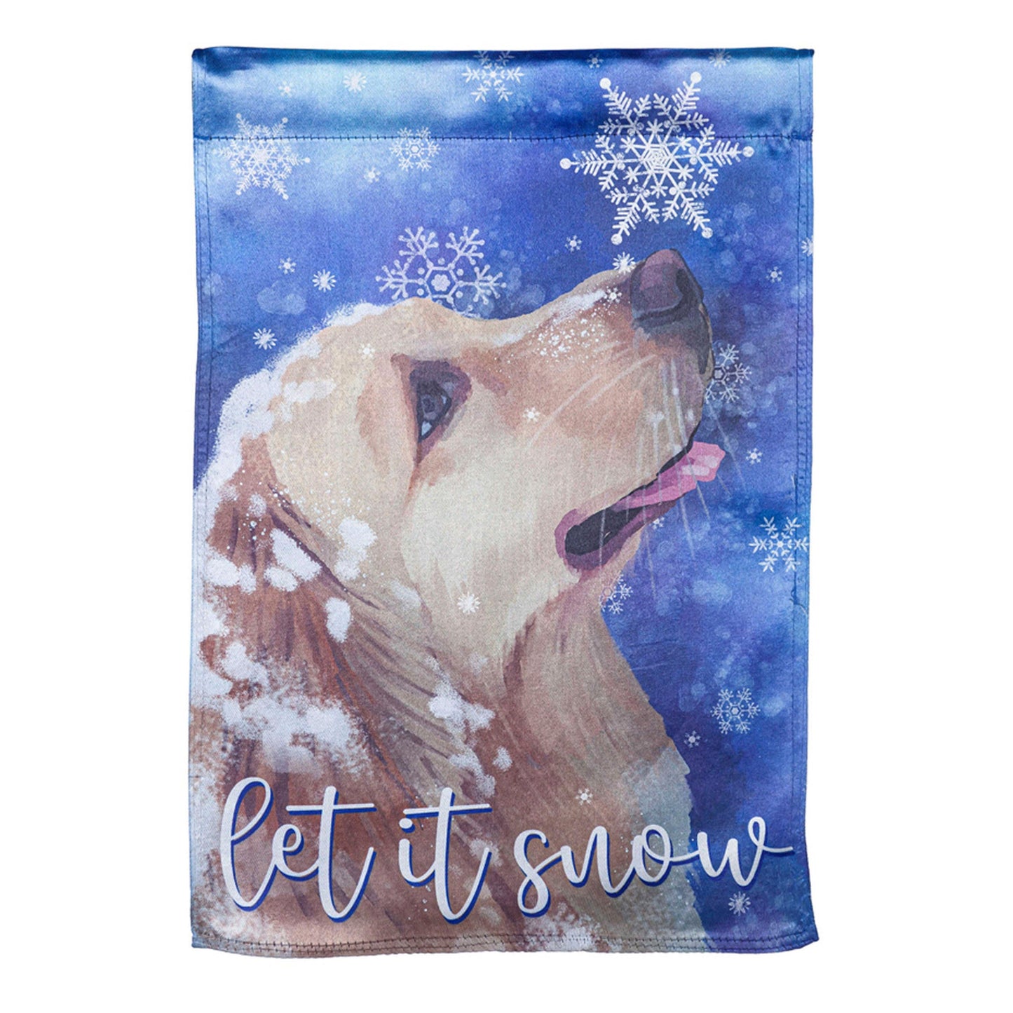 Let it Snow Lustre House Flag