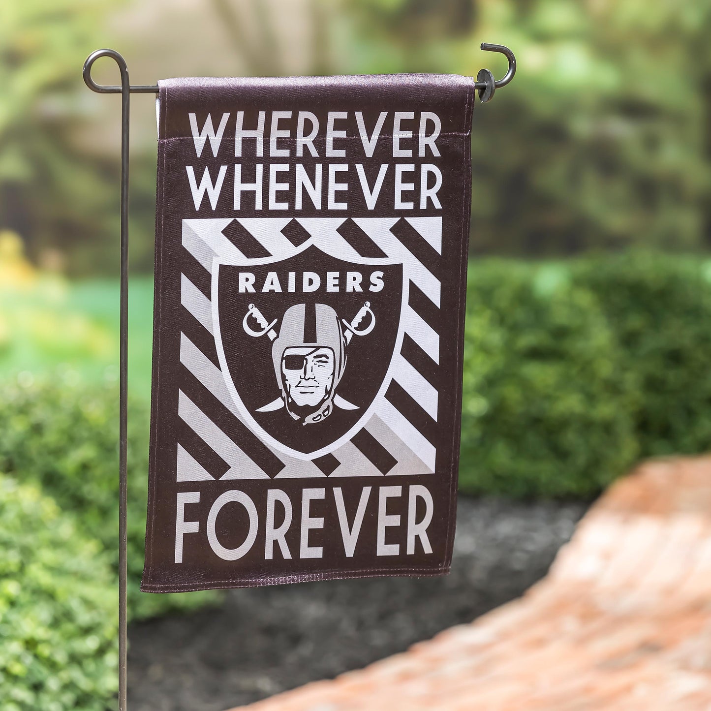 Las Vegas Raiders WWF Fan Garden Flag