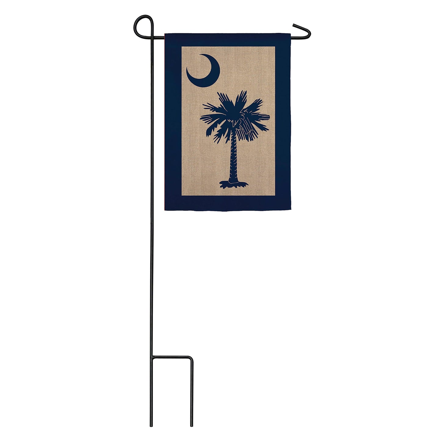 South Carolina Palmetto Garden Burlap Flag
