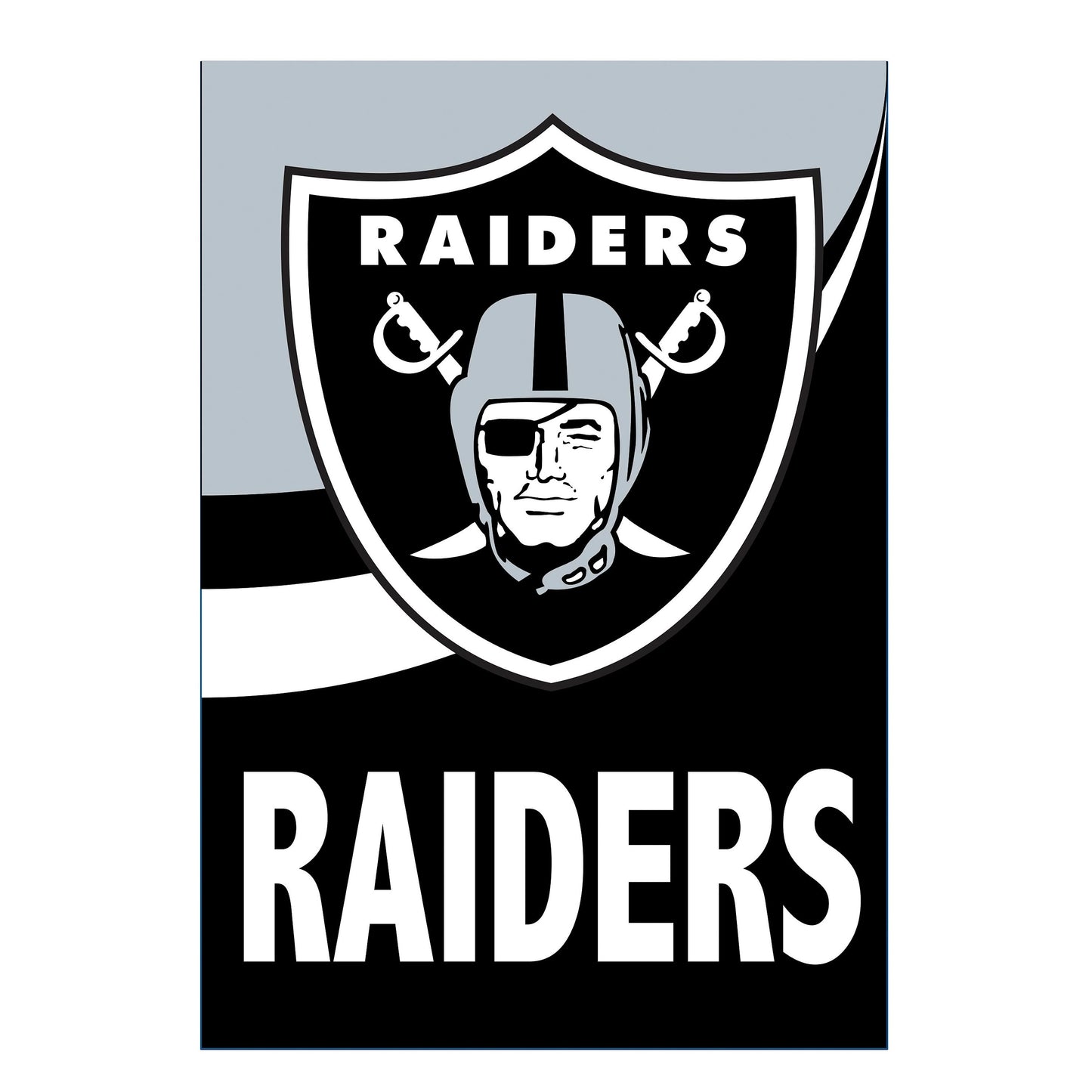 Las Vegas Raiders Burlap Flag House Size