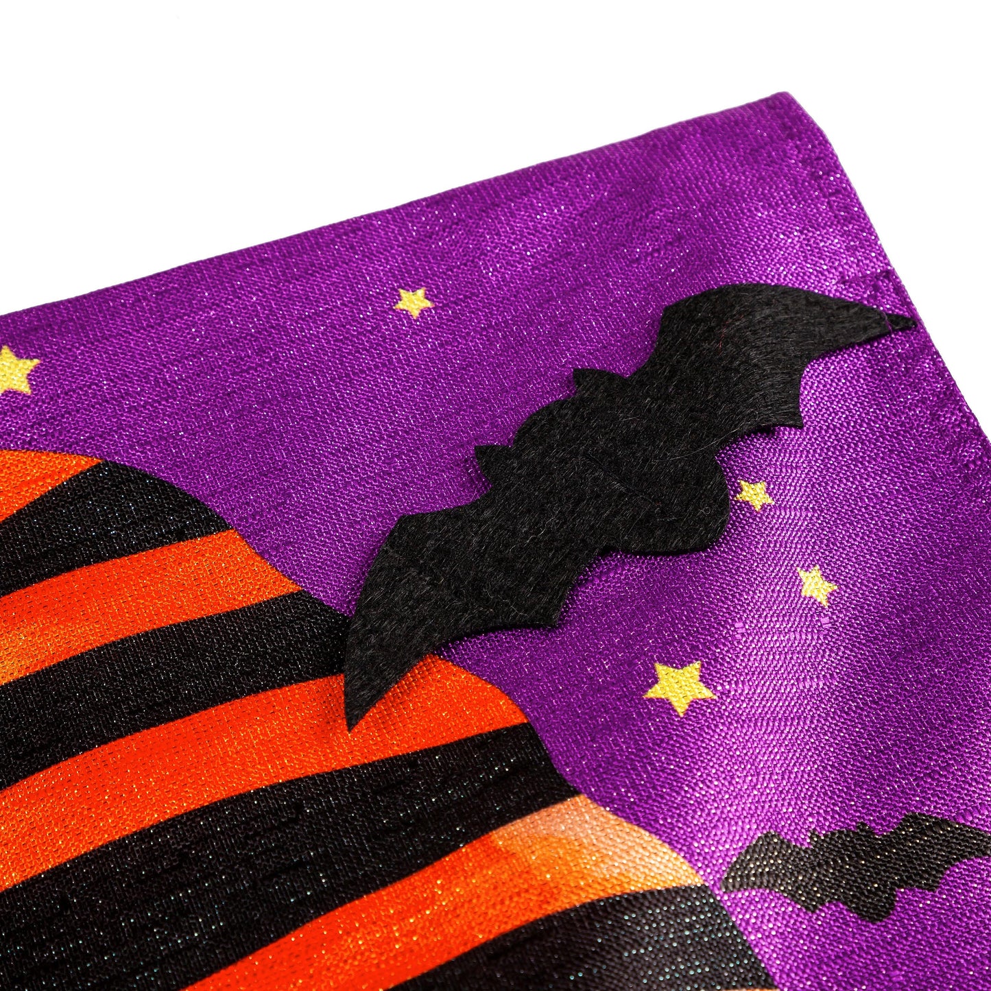 Halloween Gnome Garden Shimmer Linen Flag