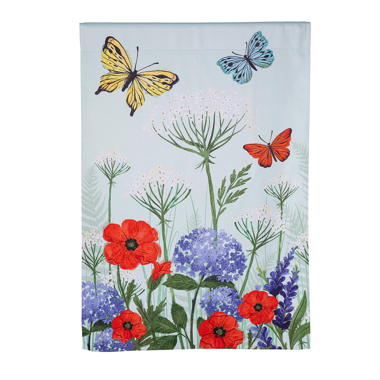 Greenhouse Retreat Floral Suede House Flag