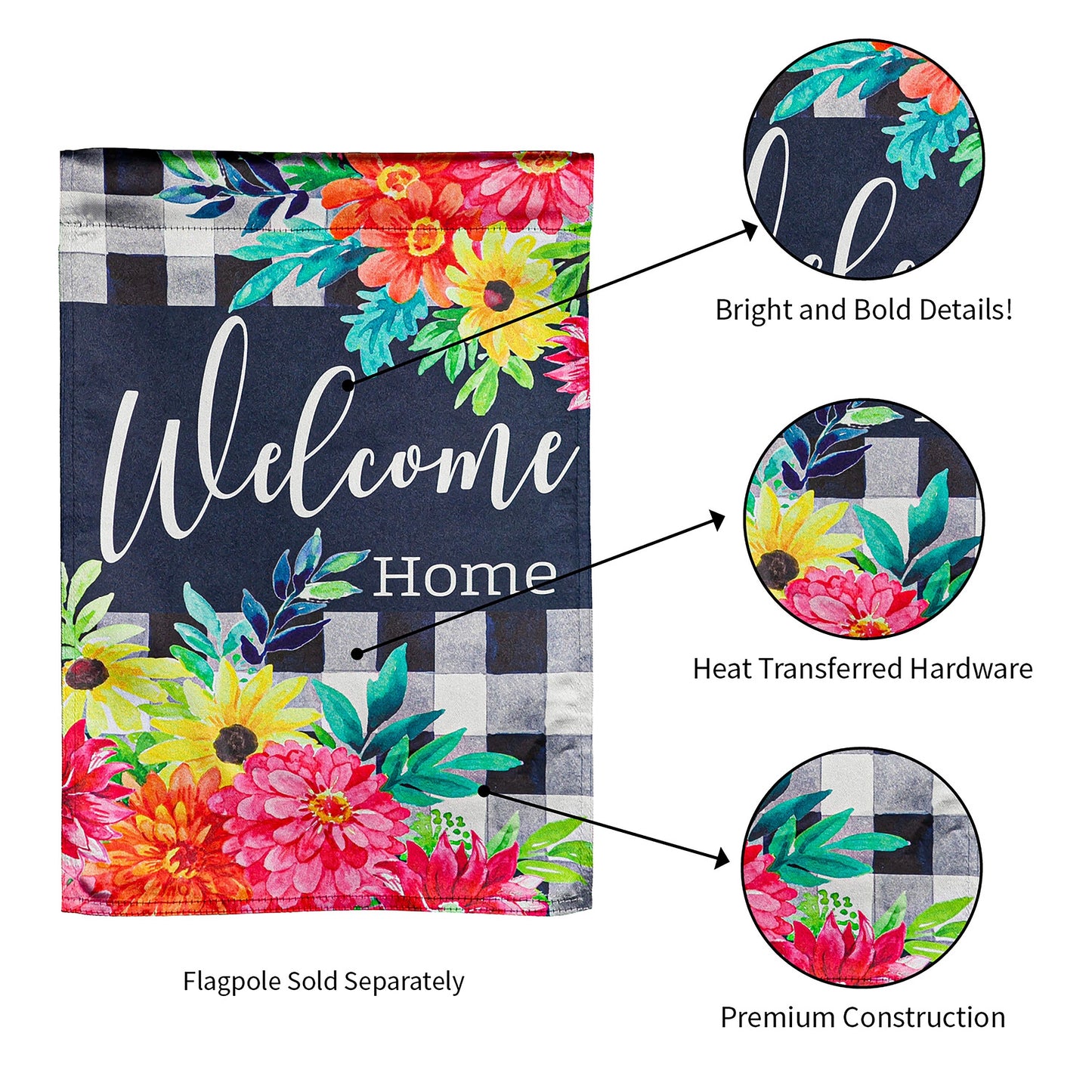 Summer Bloom Garden Lustre Flag