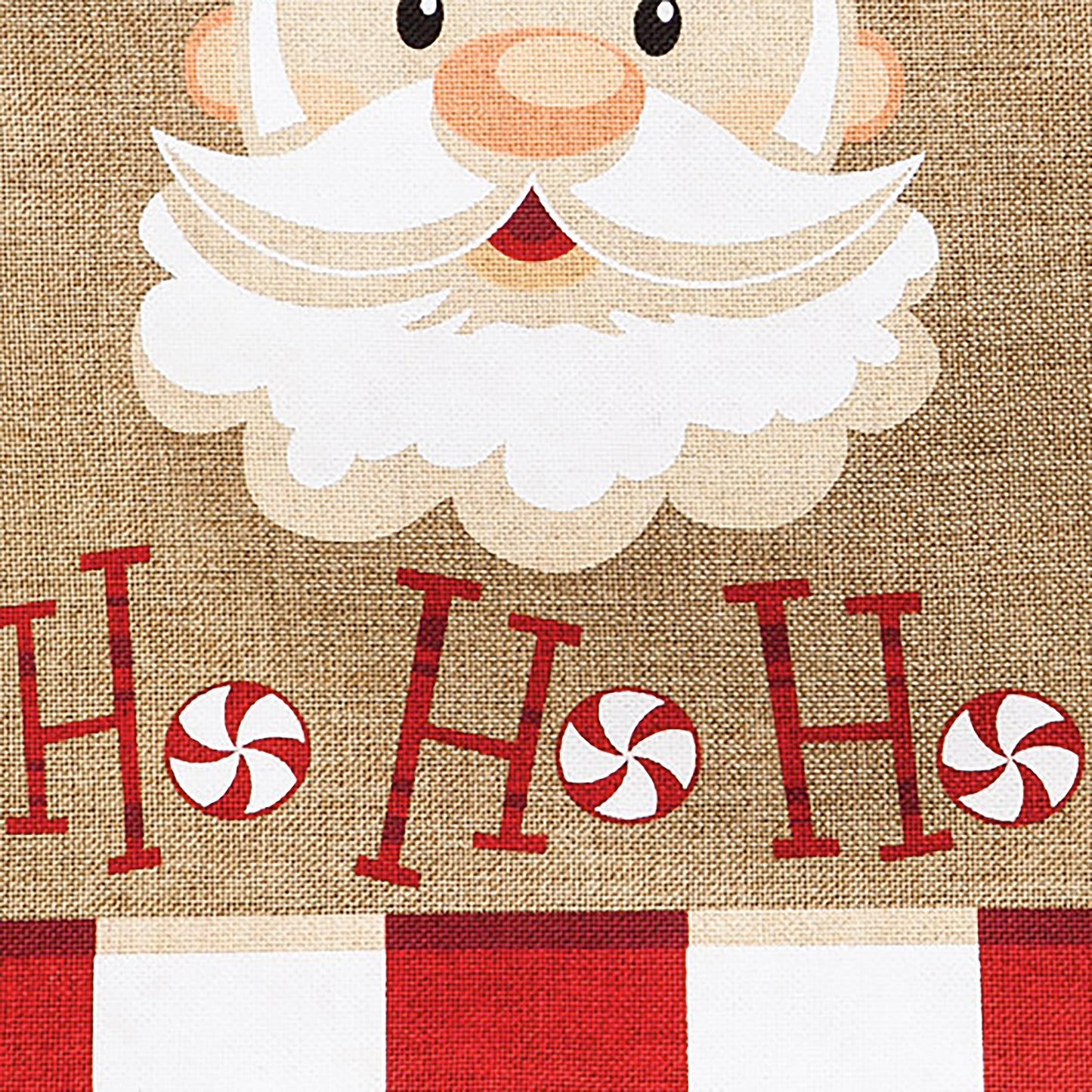 Santa Ho Ho Ho Garden Burlap Flag and Sassafras Mat Set (14B8723ECM+431138)
