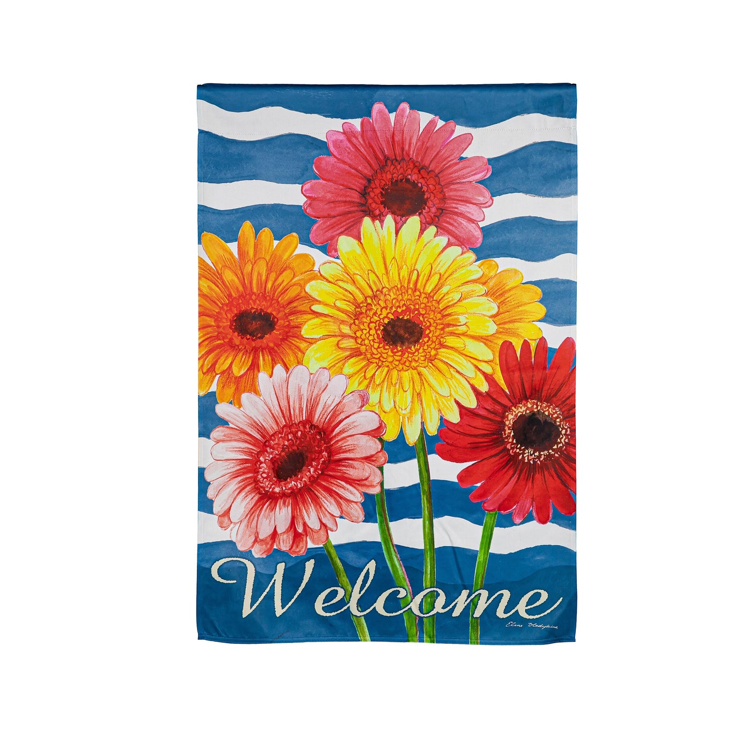 Spring Gerbera Bouquet House Suede Flag