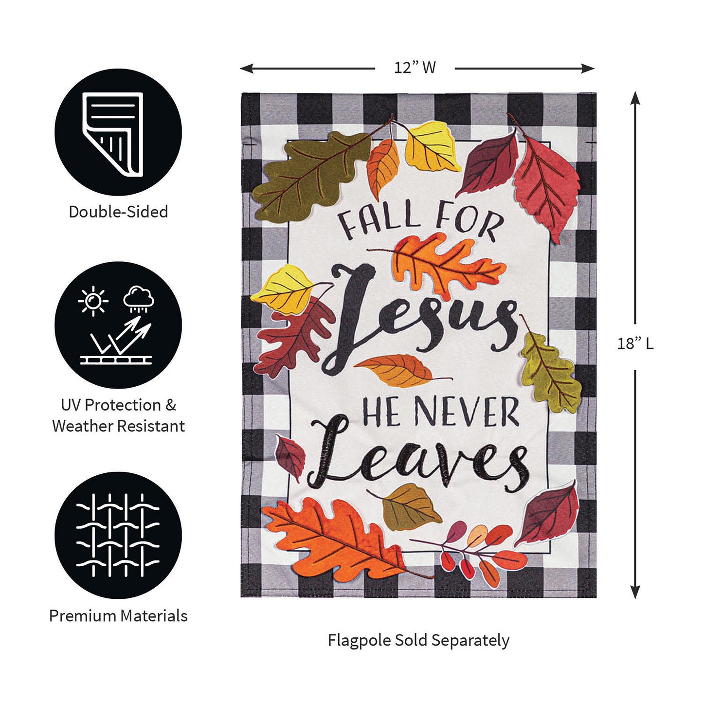 Fall for Jesus Garden Linen Flag