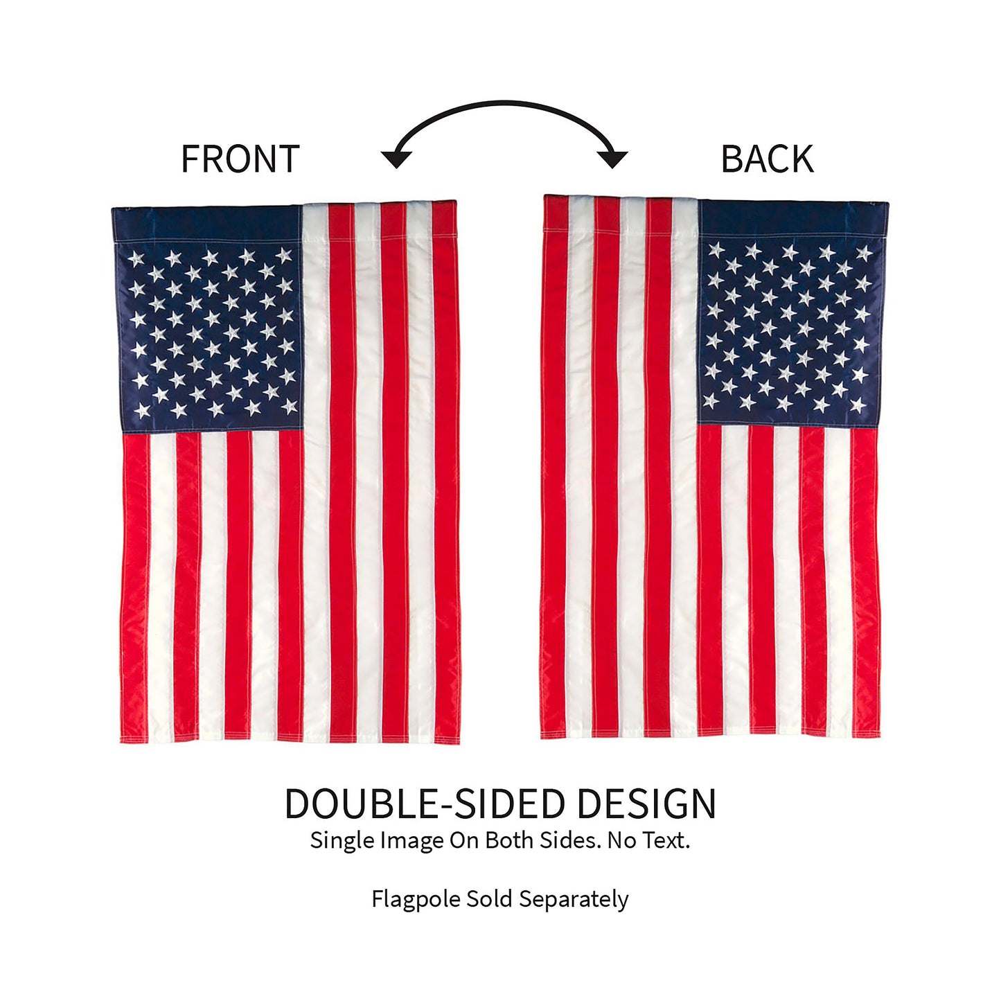 American Flag Garden Applique Flag
