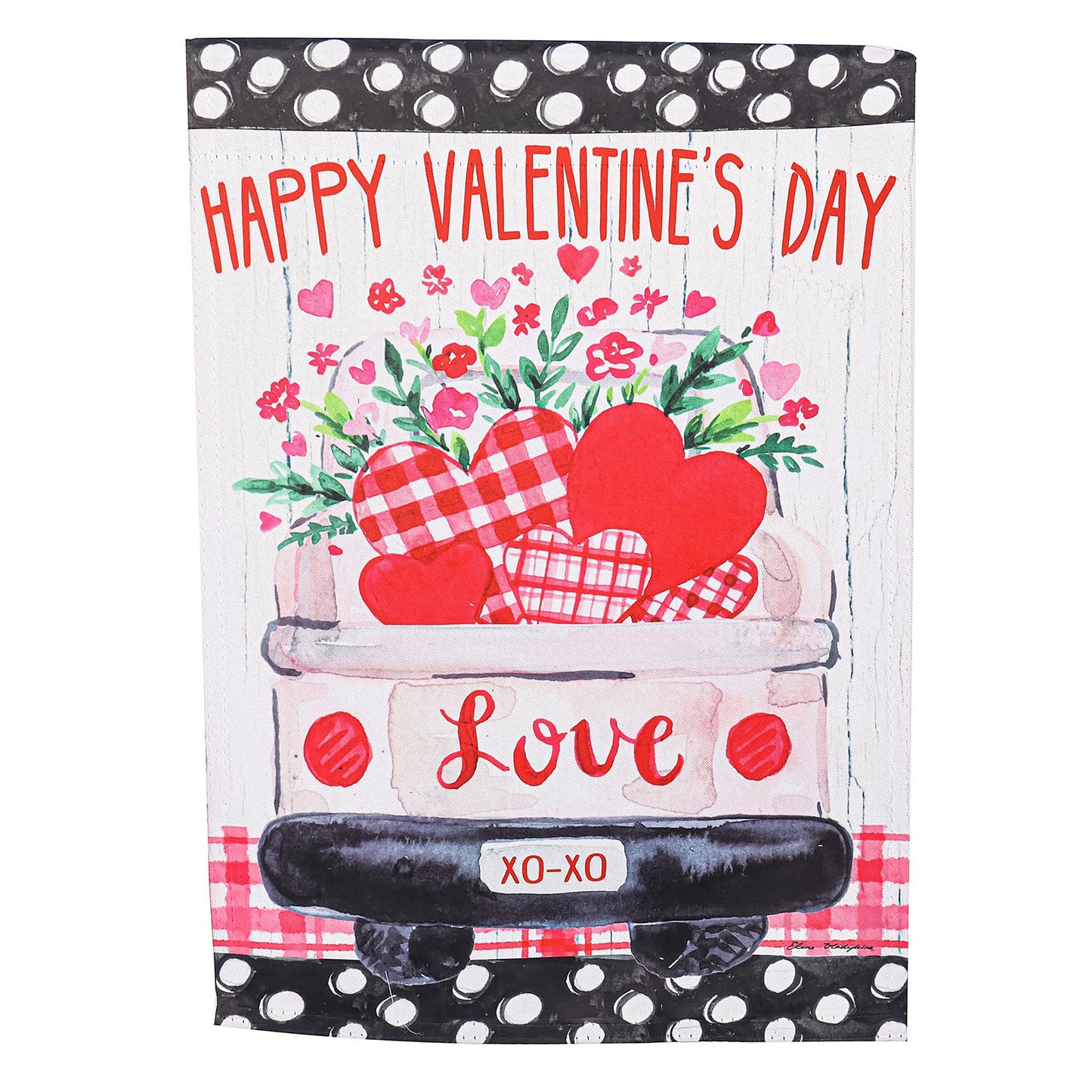 Love Truck Garden Suede Flag