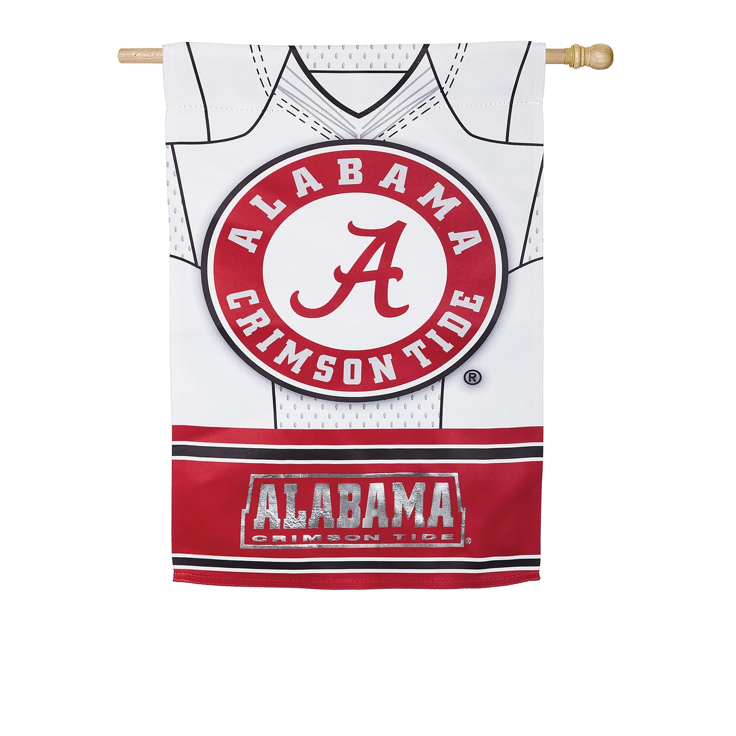 Team Sports America Alabama Crimson Tide Double Sided Jersey Suede House Flag, 29 x 43 inches
