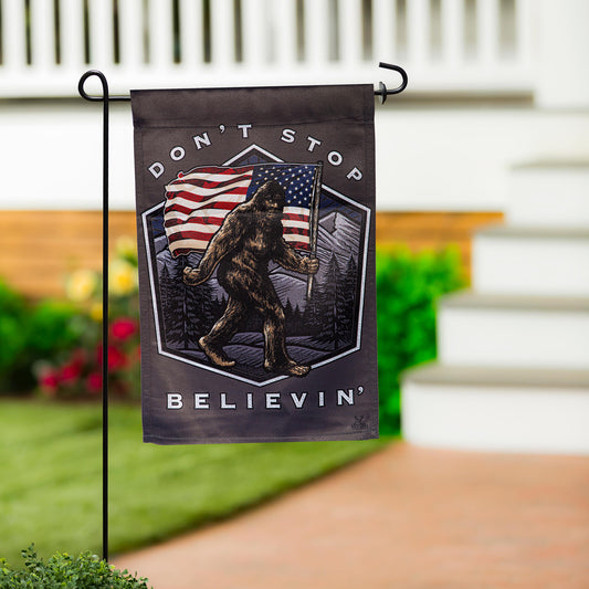Don't Stop Believin' Suede Garden Flag