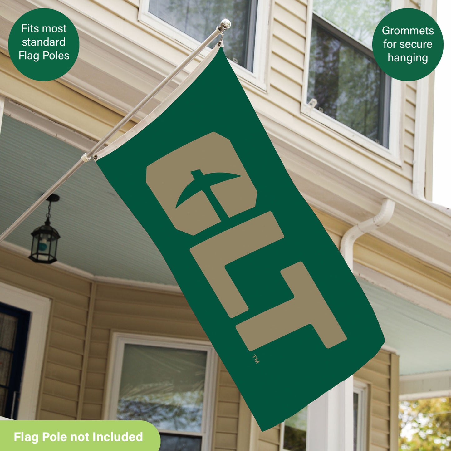 University of North Carolina, Charlotte Single Sided Flag w/ 2 Grommets, 3'x5'