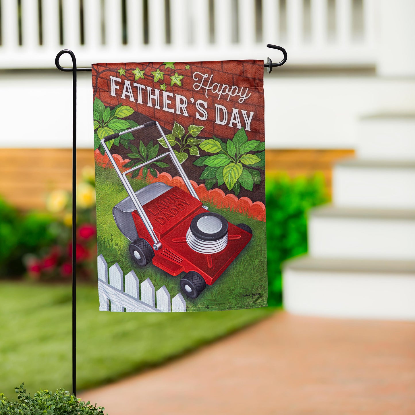 Happy Father's Day Suede Garden Flag