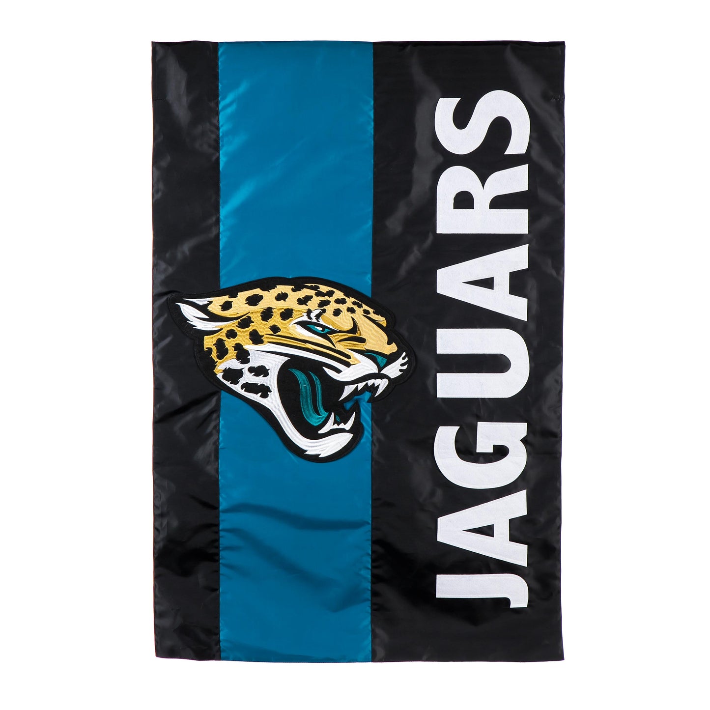 Double-Sided Embellished NFL Team Pride Applique House Flag, Jacksonville Jaguars
