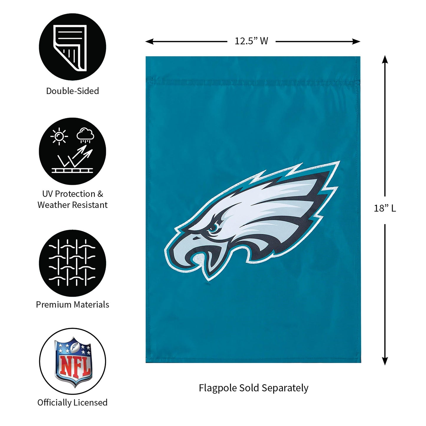 Philadelphia Eagles Applique Garden Flag