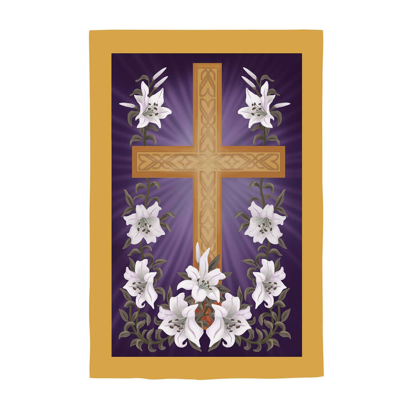 Easter Lilies Suede Garden Flag