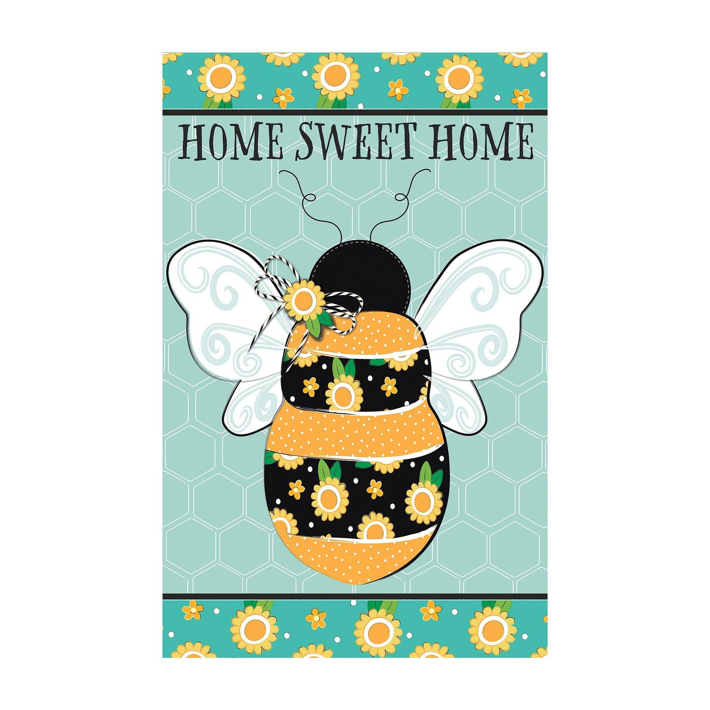 Home Sweet Home Bee Applique House Flag