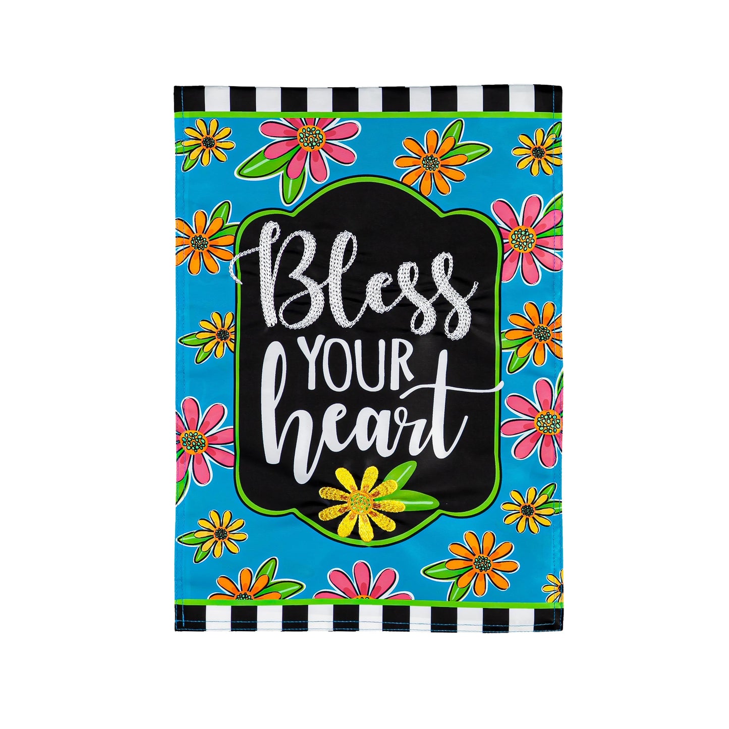 Floral Blessings Garden Applique Flag