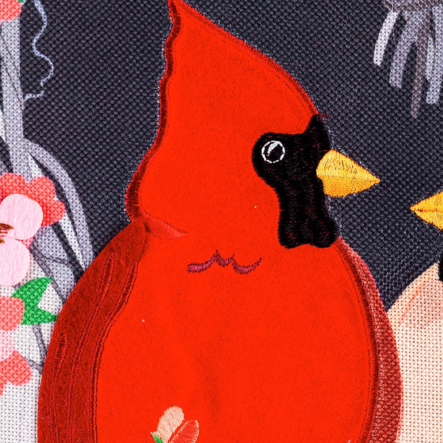 Cardinal Couple Garden Burlap Flag