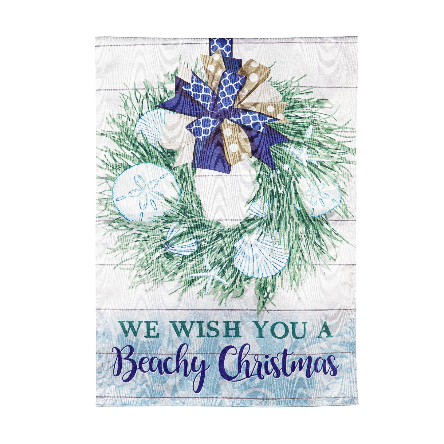 Seashall Wreath Moire Garden Flag