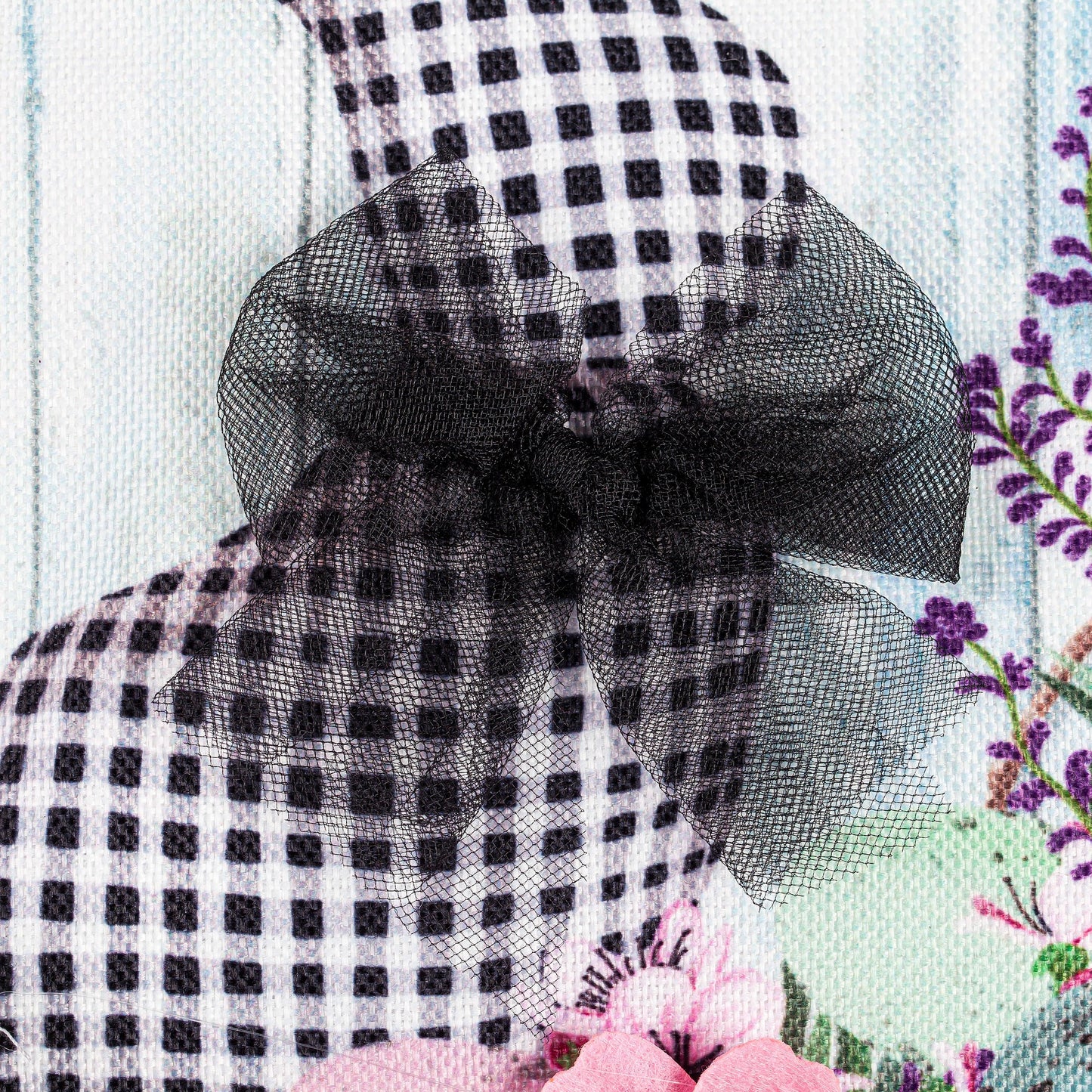 Buffalo Check Bunny Wreath Garden Burlap Flag