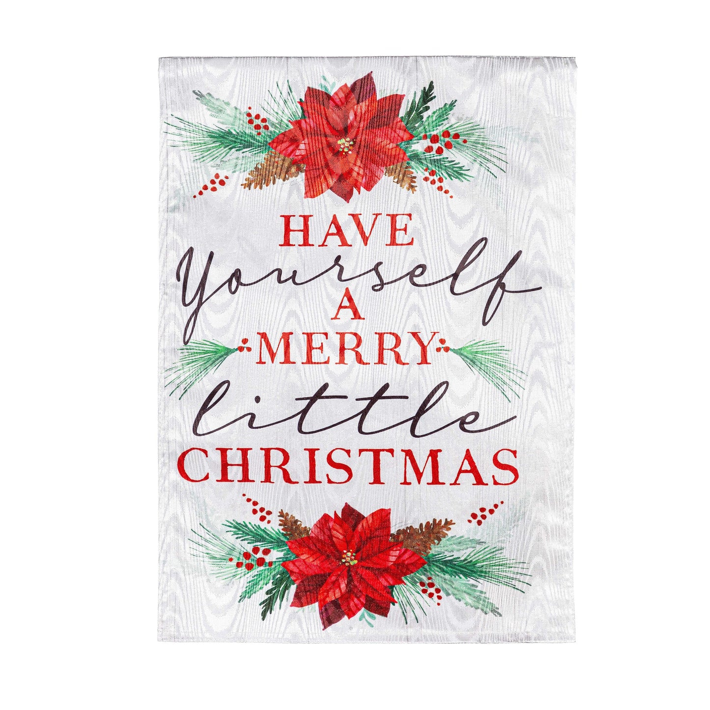 Have Yourself a Merry Little Christmas Moire Garden Flag