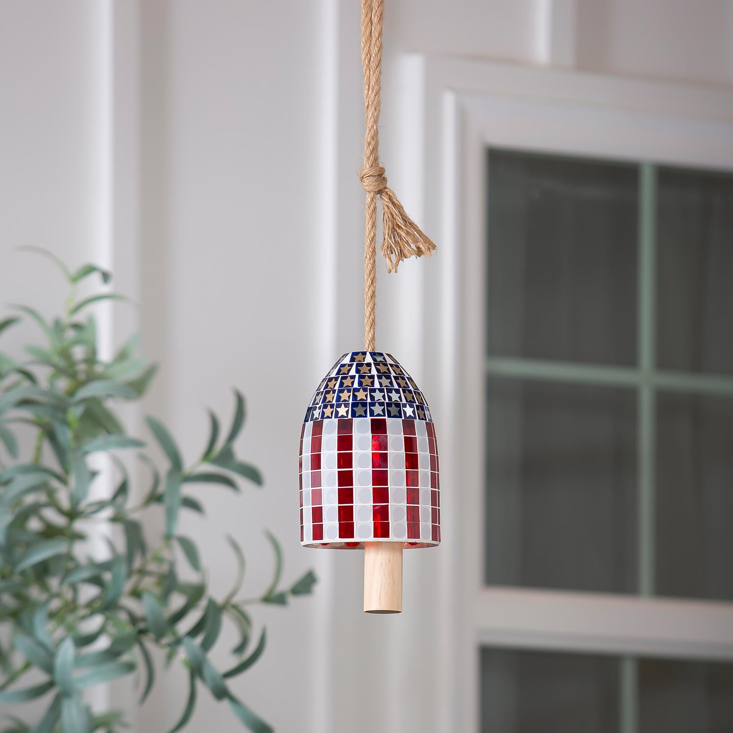 American Flag Mosaic Bell Chime