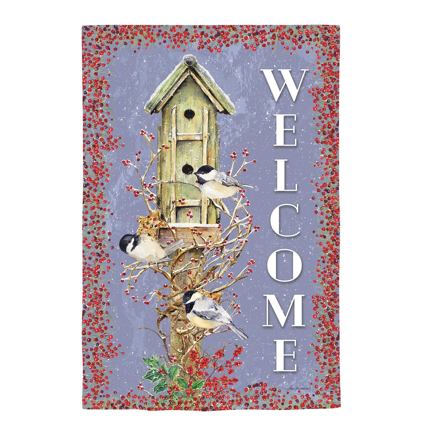 Chickadee Dee Dee's Suede House Flag