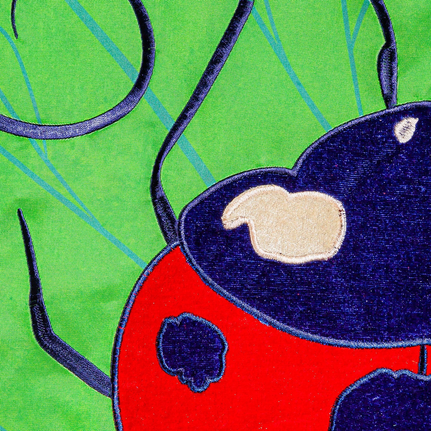 Big Ladybug Applique Garden Flag
