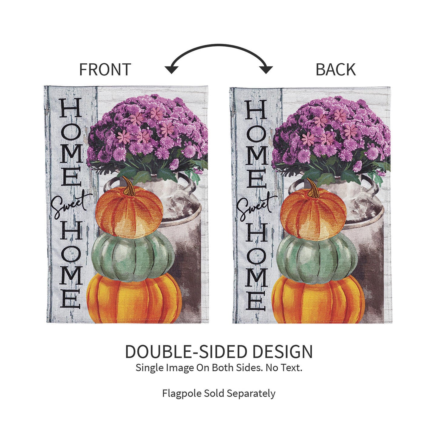 Rustic Fall Greetings Garden Burlap Flag