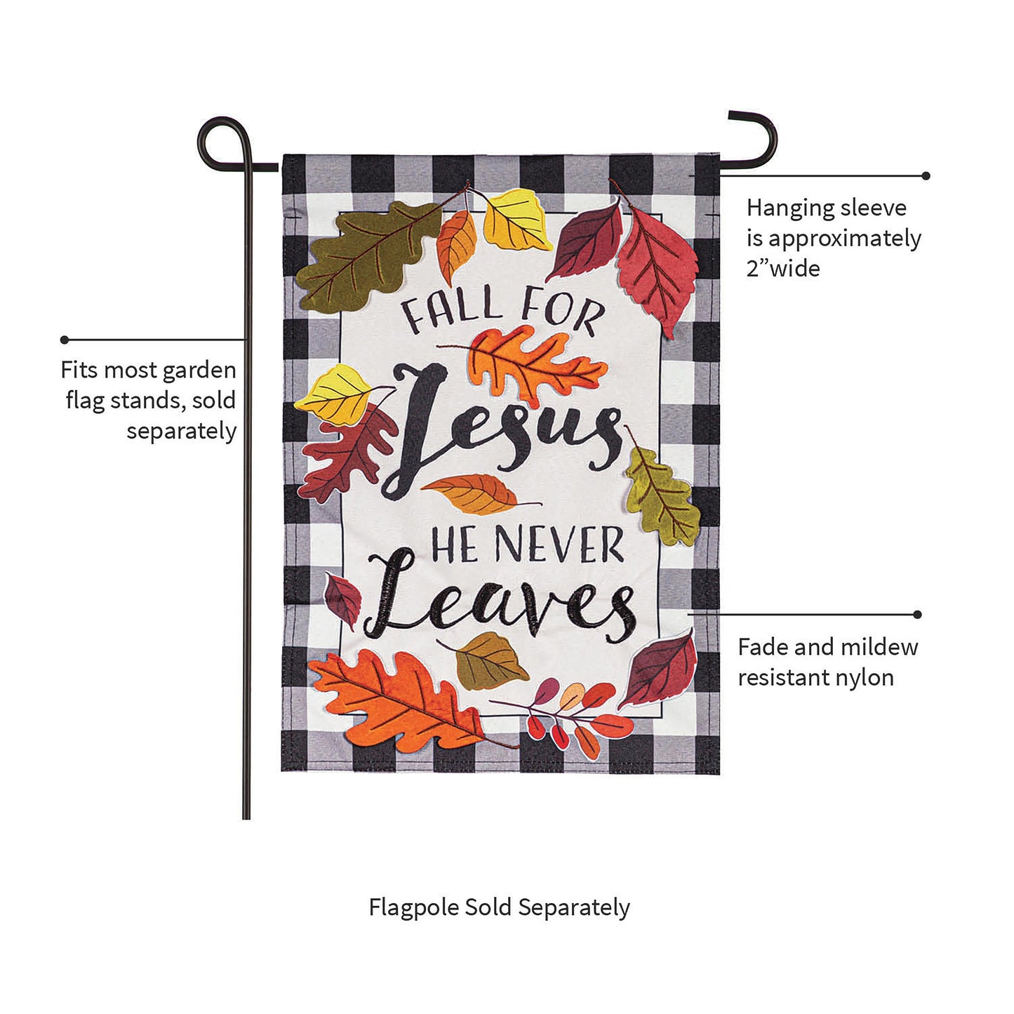 Fall for Jesus Garden Linen Flag