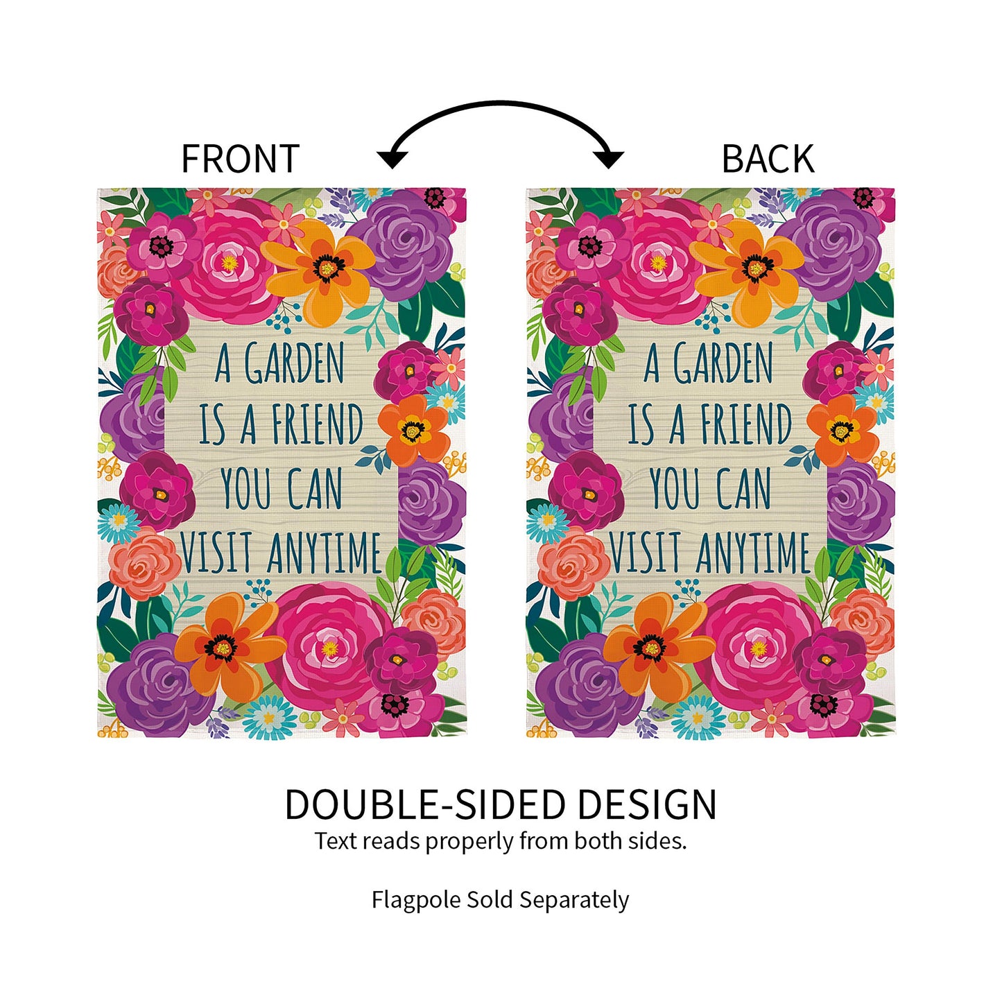 A Garden is a Friend Garden Applique Flag