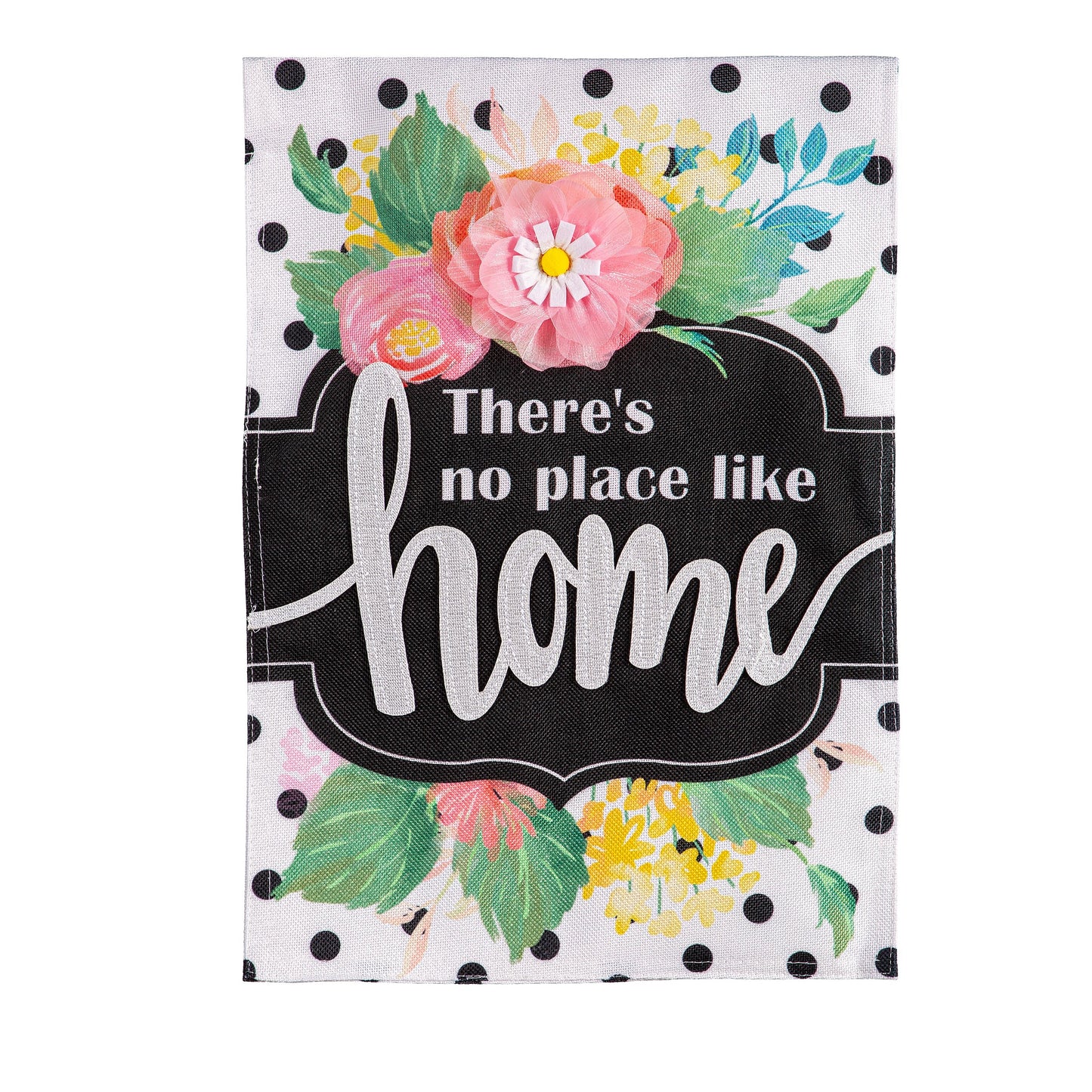 Floral Home Burlap Garden Flag